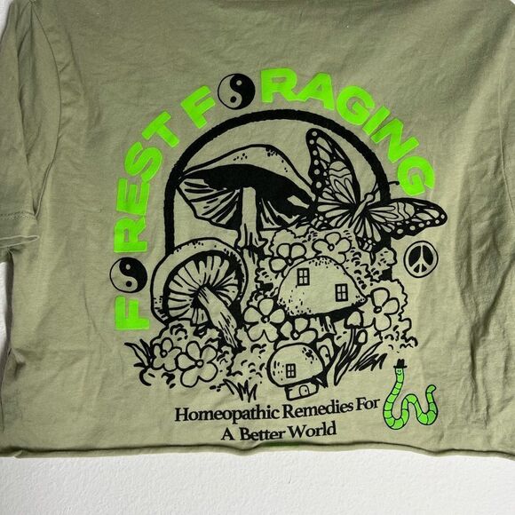 Levi's Green Graphic Forest Short Sleeve Shirt Size S - Picture 5 of 12